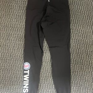 Lululemon Black Twins Logo Leggings